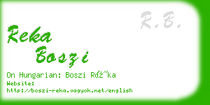 reka boszi business card